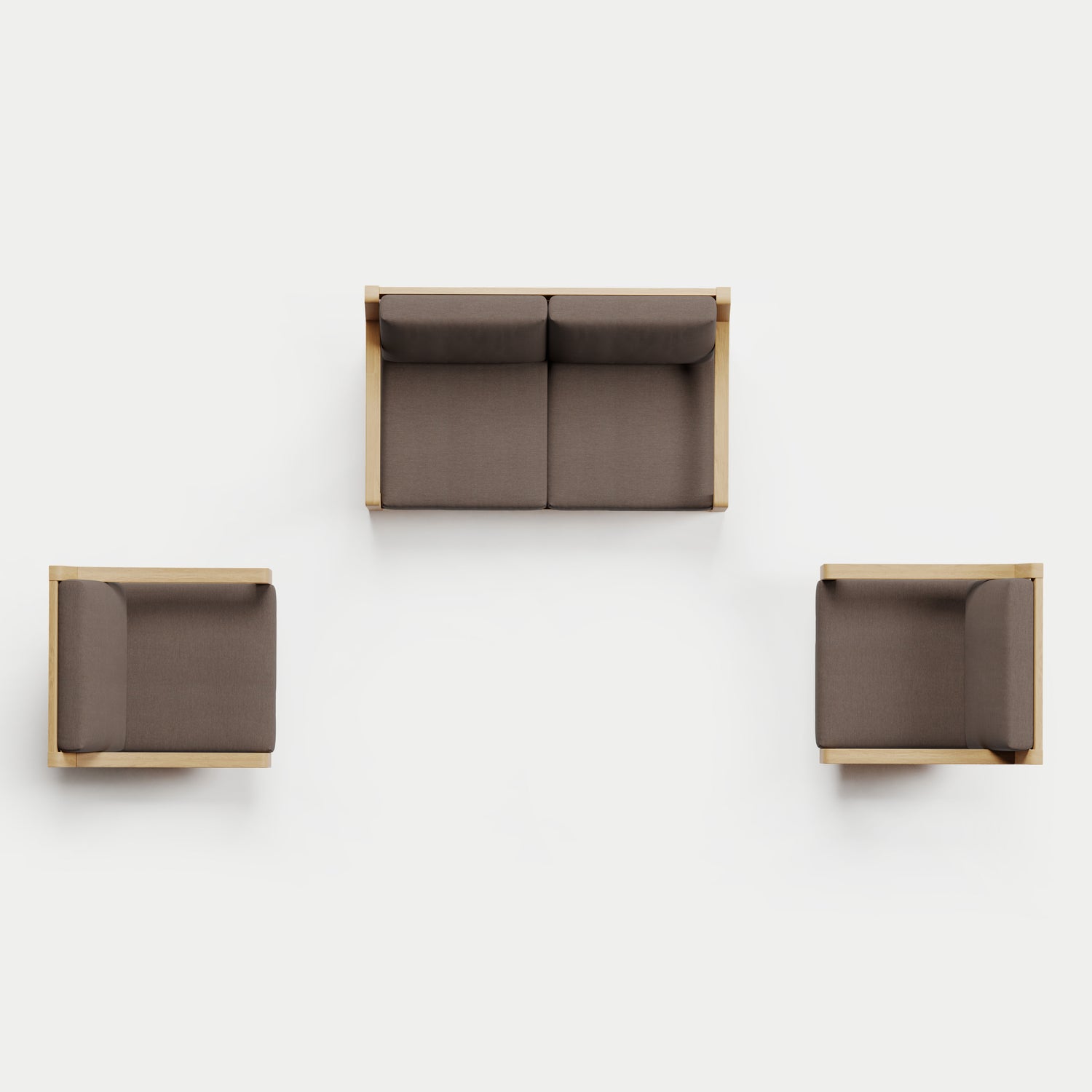 Heated Outdoor Teak Loveseat + Swivel Set 