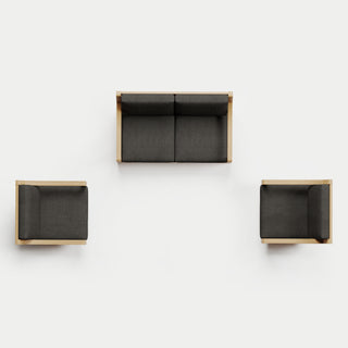 Heated Outdoor Teak Loveseat + Swivel Set 