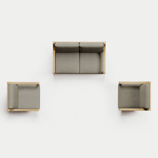 Heated Outdoor Teak Loveseat + Swivel Set 