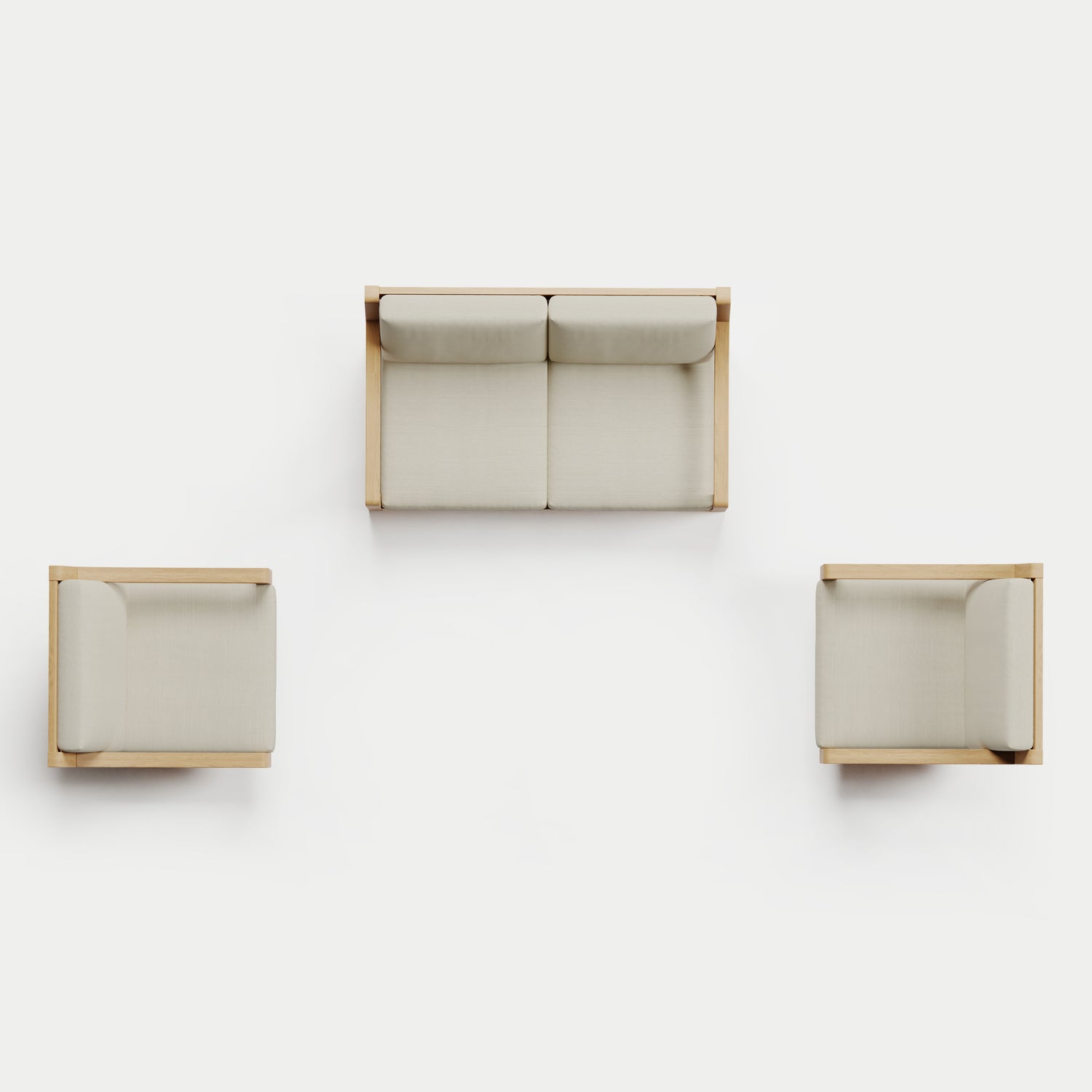 Heated Outdoor Teak Loveseat + Swivel Set 