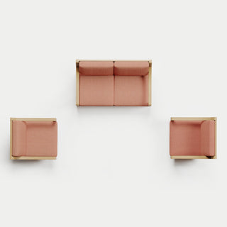 Heated Outdoor Teak Loveseat + Swivel Set 