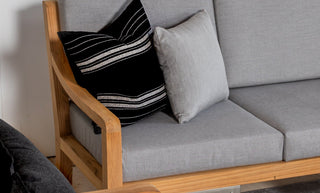 Heated Outdoor Teak Loveseat Set 
