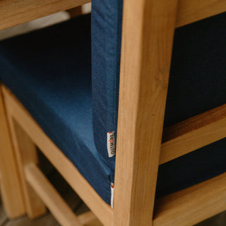 Heated Outdoor Teak Dining Chair Armless