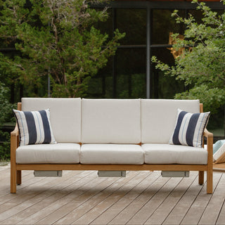 Heated Outdoor Teak Sofa 