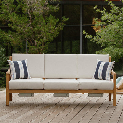 Heated Outdoor Teak Sofa 