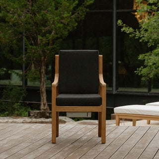 Heated Outdoor Teak Dining Chair 