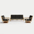 Heated Outdoor Teak Sofa + Swivel Set 