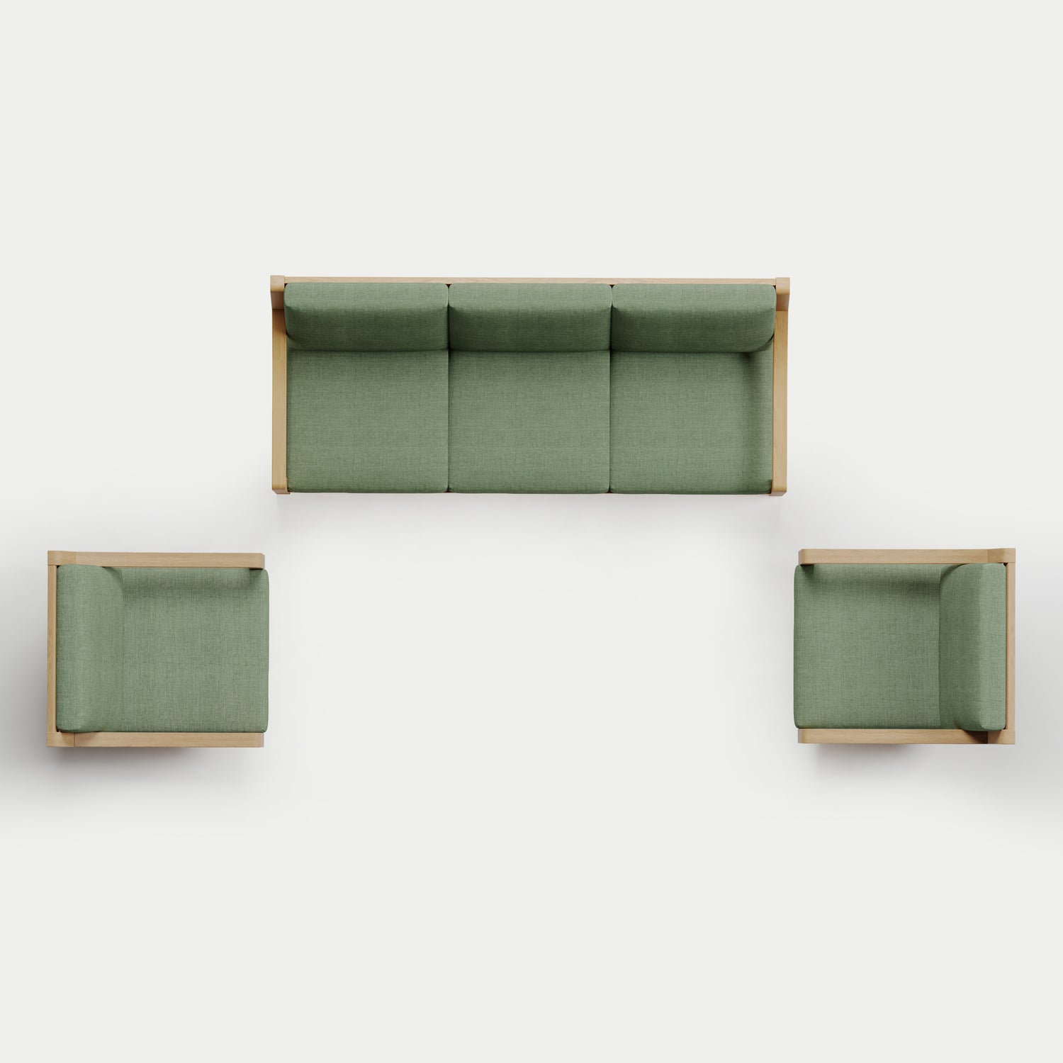 Heated Outdoor Teak Sofa + Swivel Set 