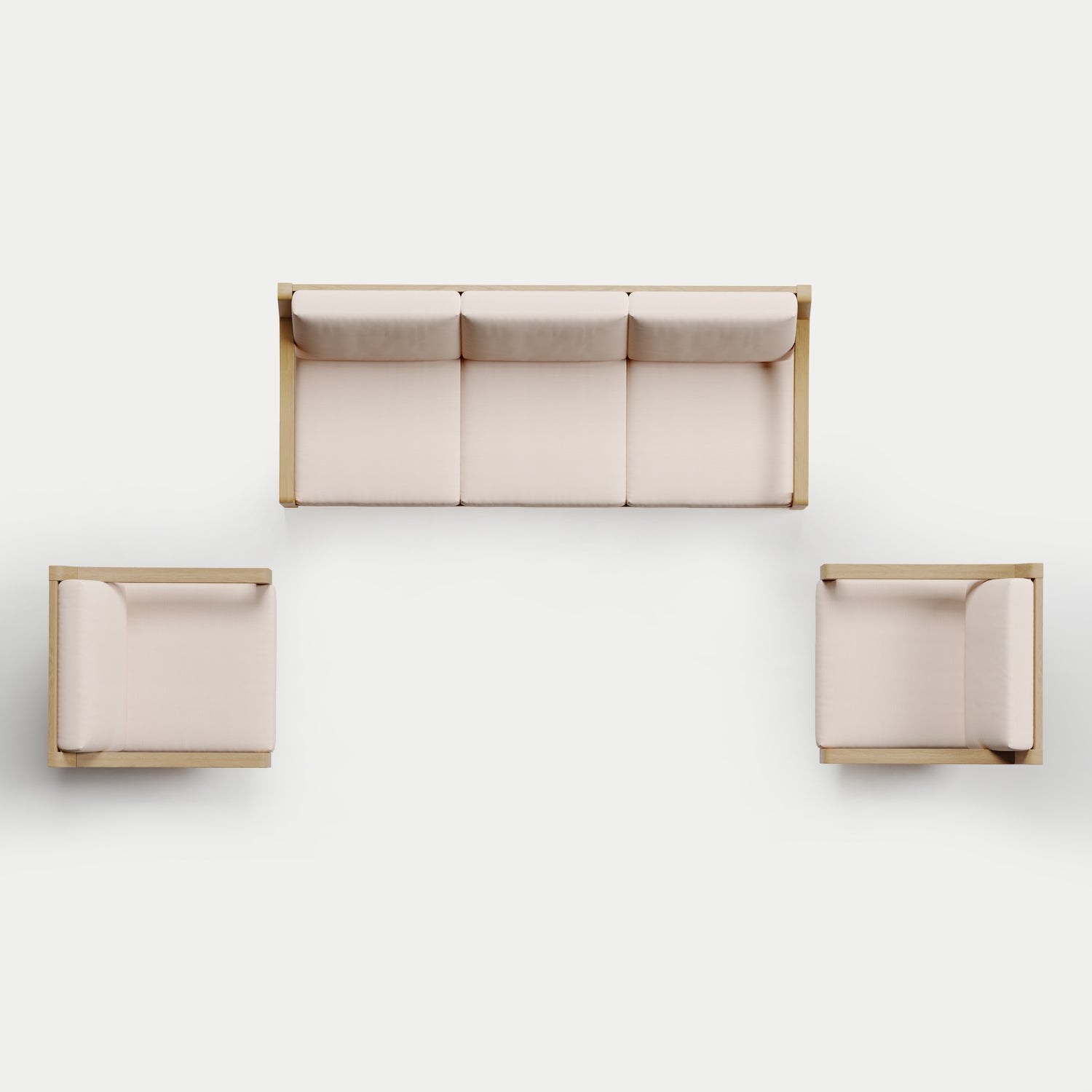 Heated Outdoor Teak Sofa + Swivel Set