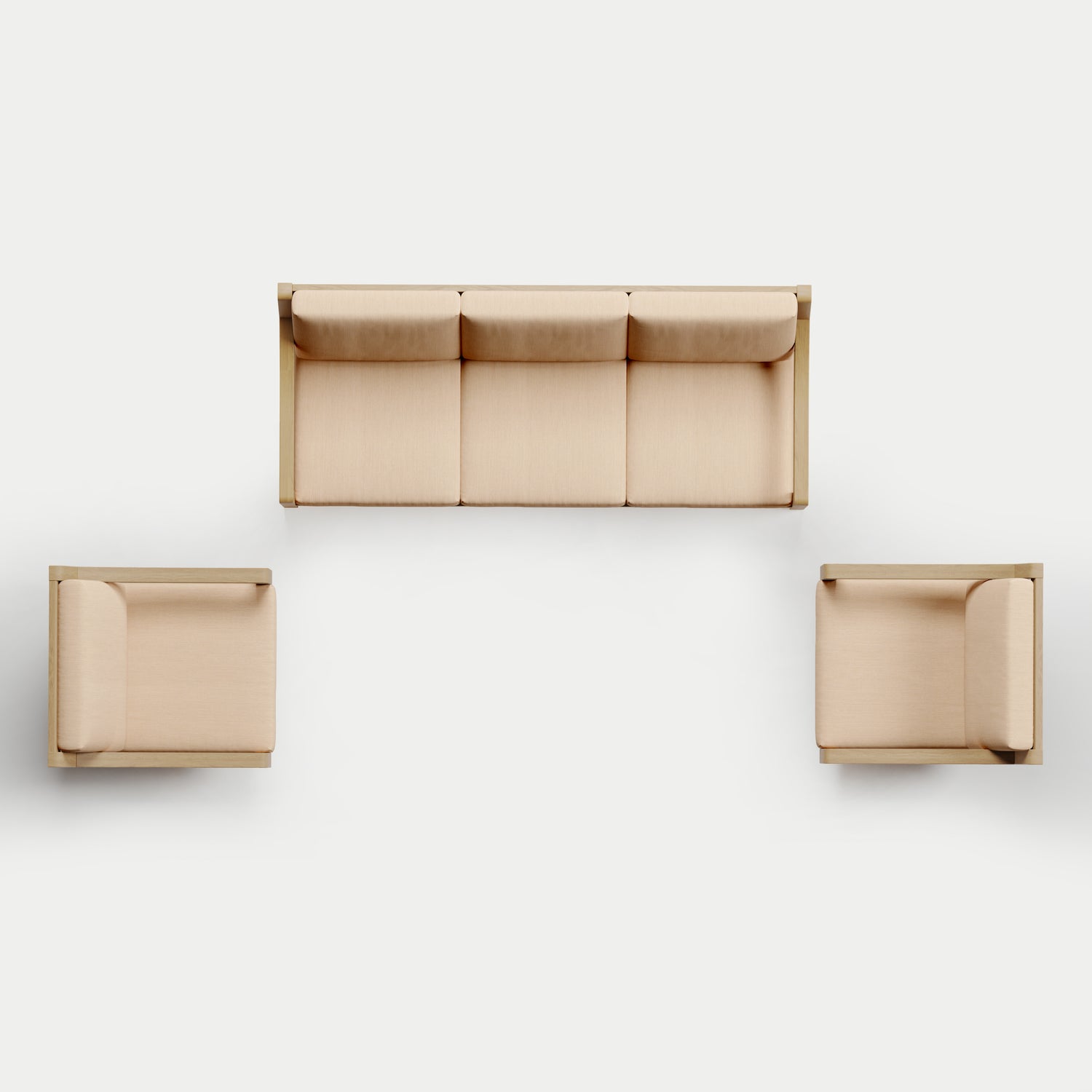 Heated Outdoor Teak Sofa + Swivel Set 