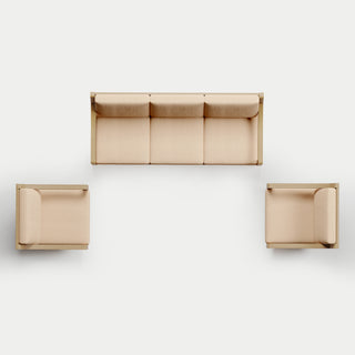 Heated Outdoor Teak Sofa + Swivel Set 