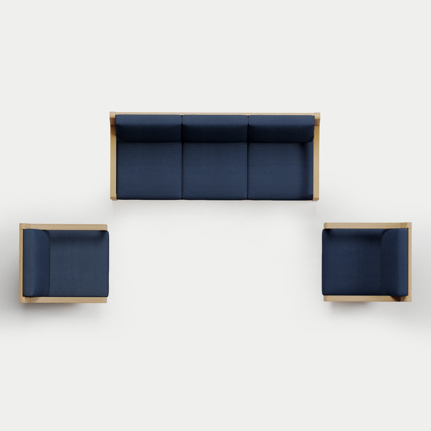 Heated Outdoor Teak Sofa + Swivel Set 