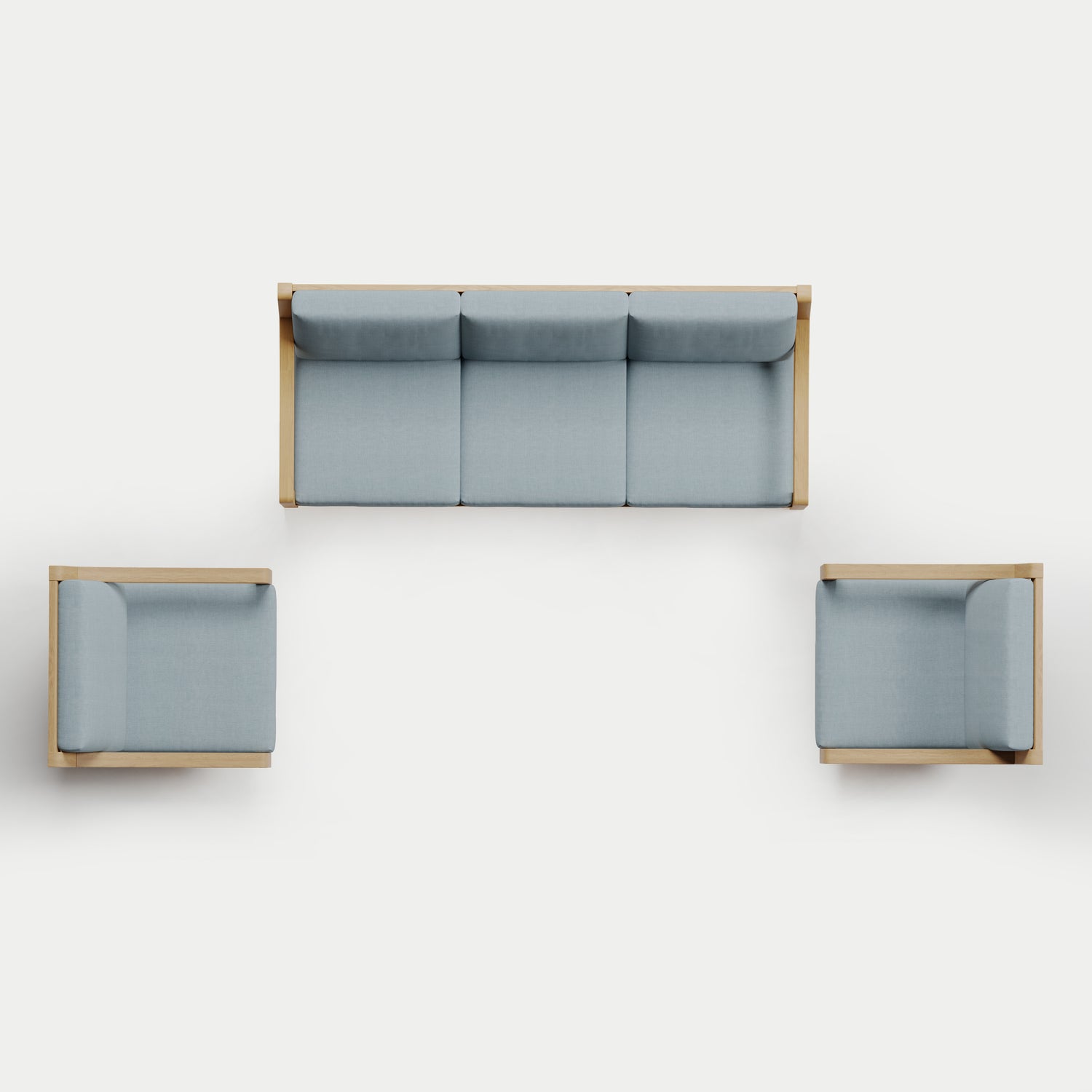 Heated Outdoor Teak Sofa + Swivel Set 