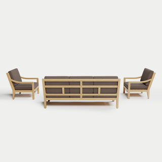 Heated Outdoor Teak Sofa Set 
