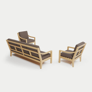 Heated Outdoor Teak Sofa Set 