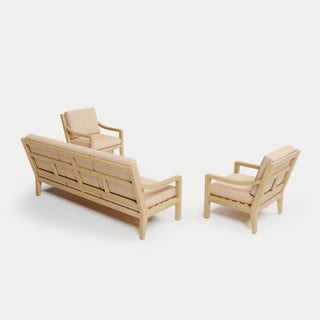 Heated Outdoor Teak Sofa Set 