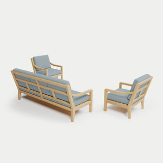 Heated Outdoor Teak Sofa Set 