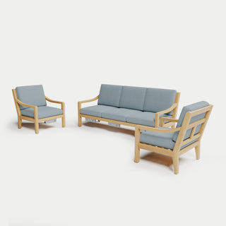 Heated Outdoor Teak Sofa Set 