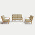 Heated Outdoor Teak Loveseat Set 
