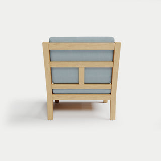 Heated Outdoor Teak Lounge Chair 