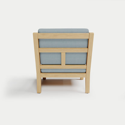 Heated Outdoor Teak Lounge Chair 