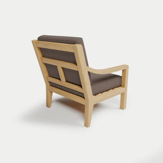 Heated Outdoor Teak Lounge Chair 