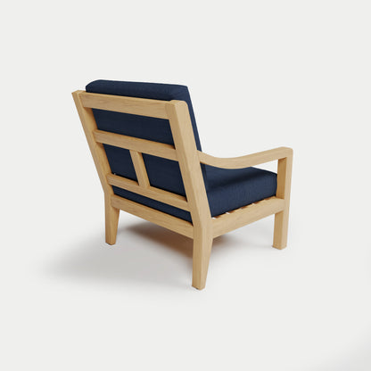 Heated Outdoor Teak Lounge Chair 