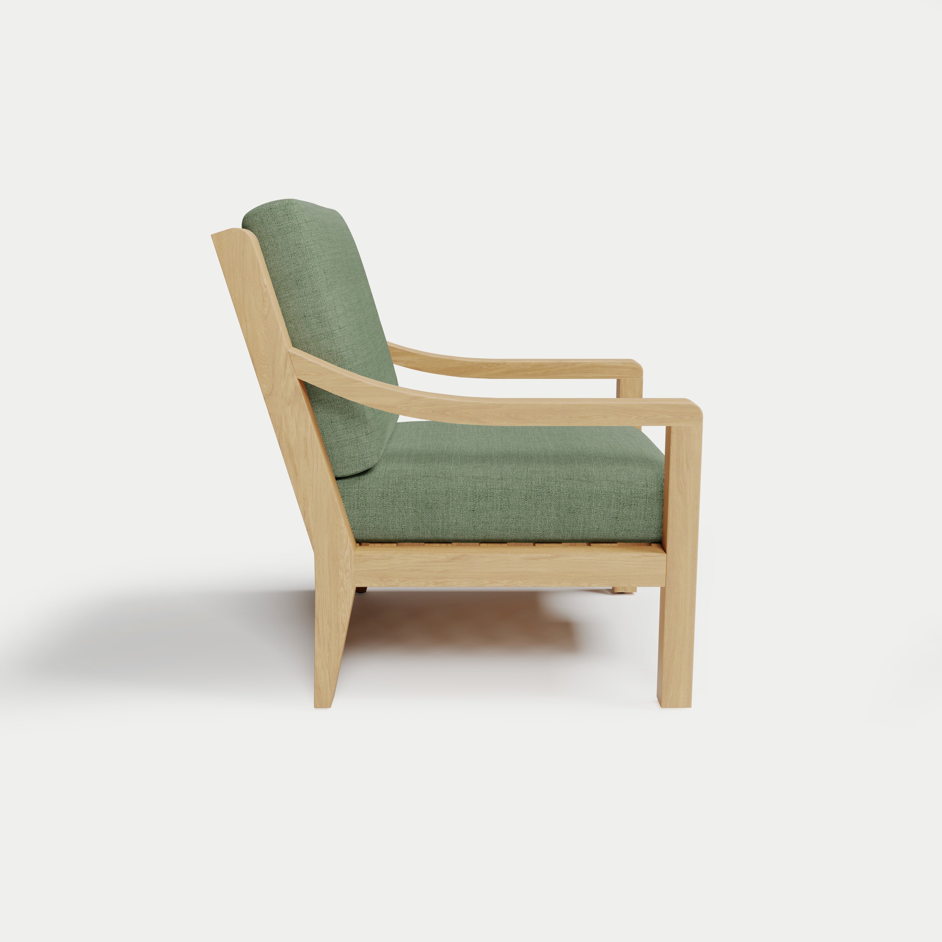 Heated Outdoor Teak Lounge Chair 