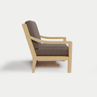 Heated Outdoor Teak Lounge Chair 