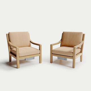 Heated Outdoor Teak Lounge Chair Set 