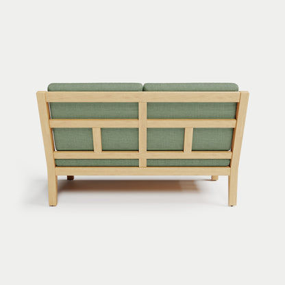 Heated Outdoor Teak Loveseat 