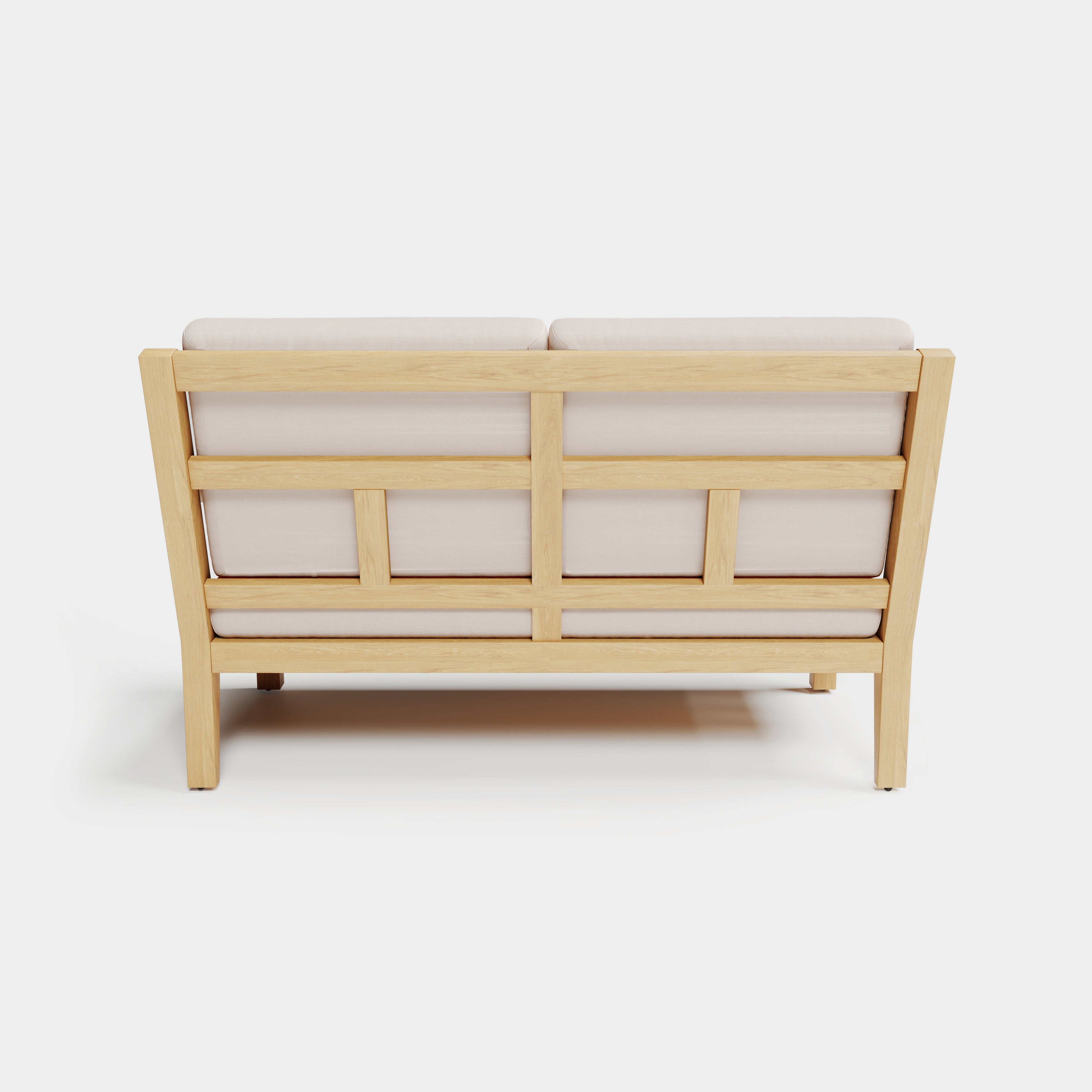 Heated Outdoor Teak Loveseat 