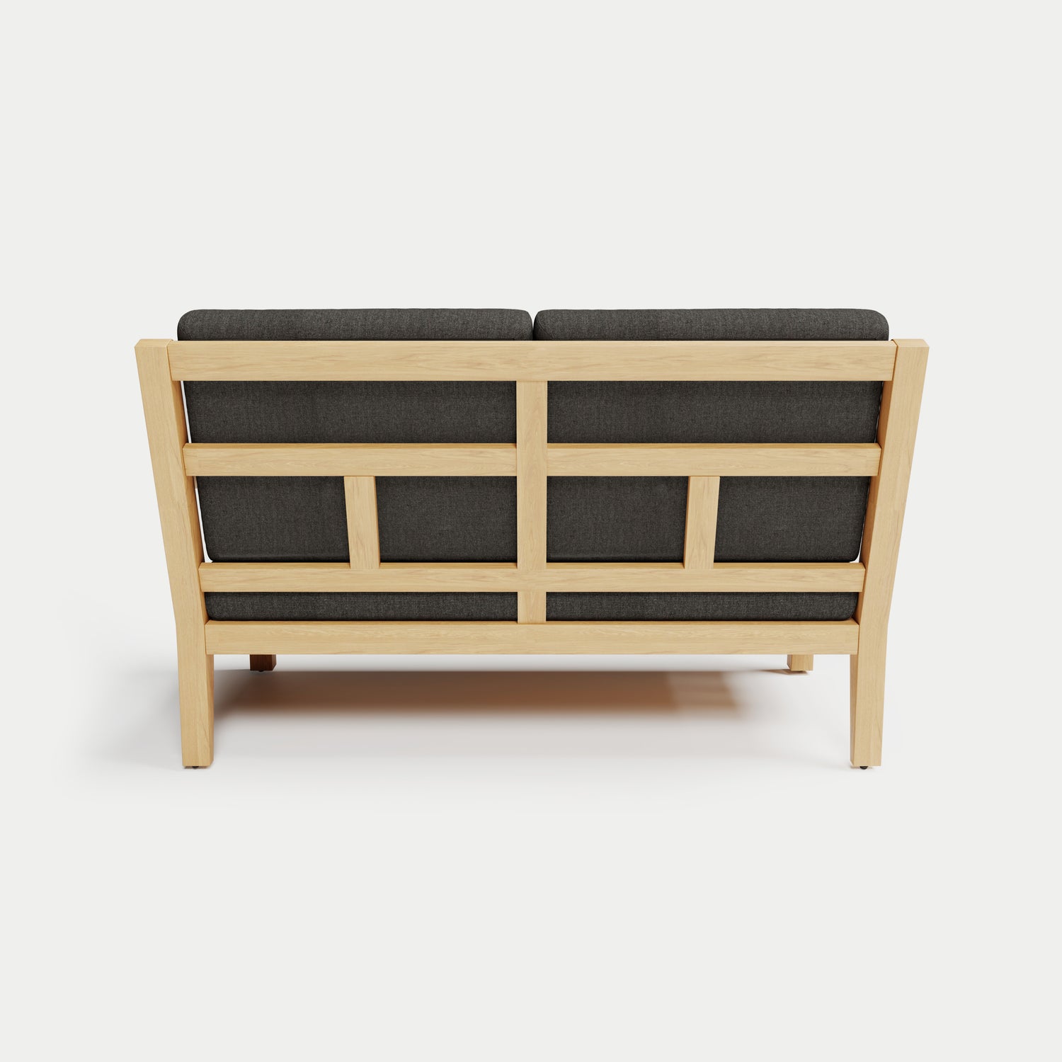 Heated Outdoor Teak Loveseat 