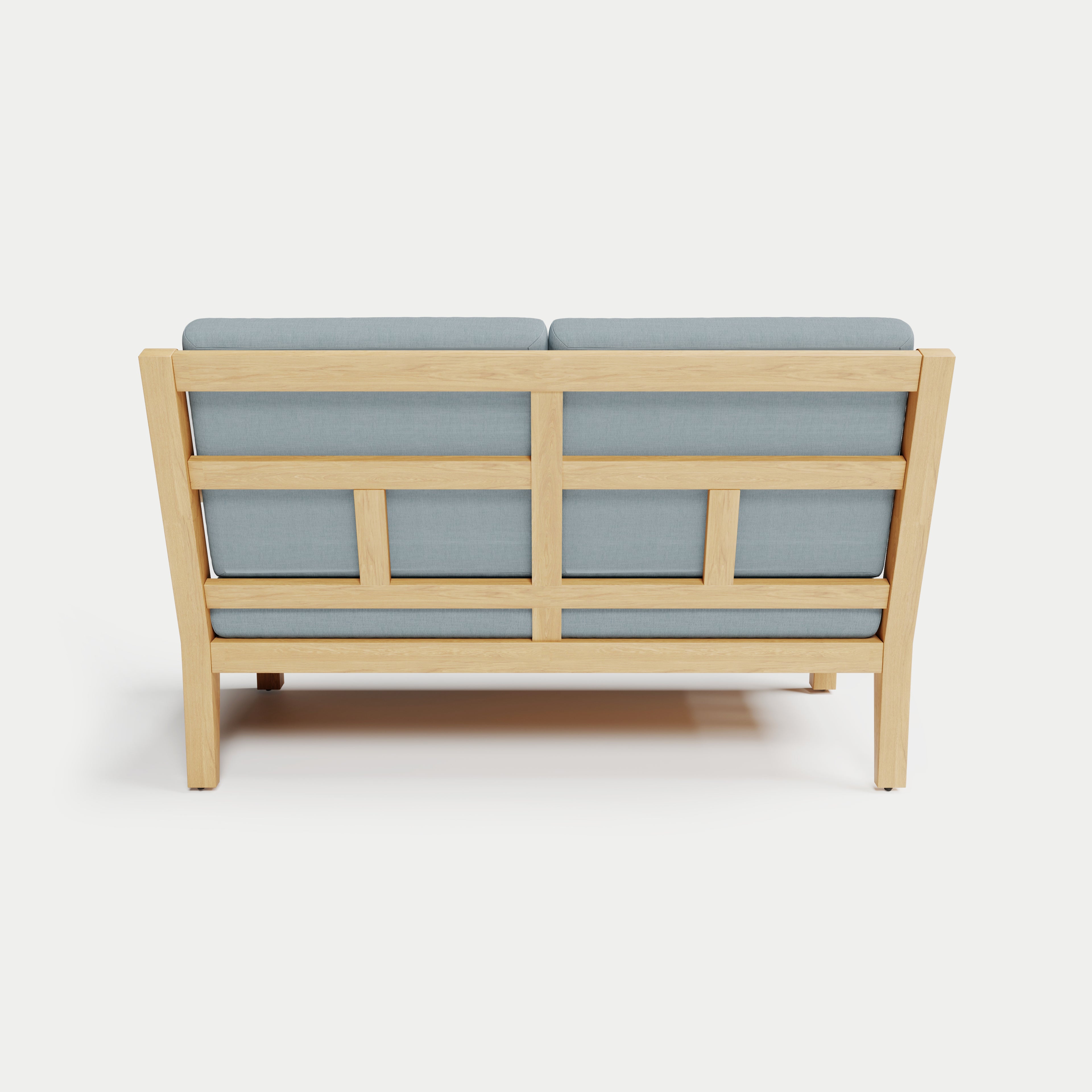 Heated Outdoor Teak Loveseat 