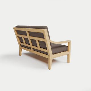 Heated Outdoor Teak Loveseat 
