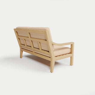 Heated Outdoor Teak Loveseat 