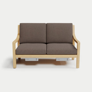 Heated Outdoor Teak Loveseat 