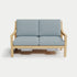 Heated Outdoor Teak Loveseat 