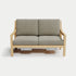 Heated Outdoor Teak Loveseat 
