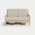 Heated Outdoor Teak Loveseat 