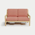 Heated Outdoor Teak Loveseat 