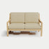 Heated Outdoor Teak Loveseat 
