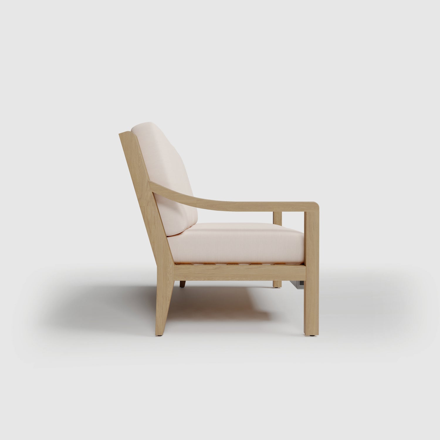 Heated Outdoor Teak Loveseat 