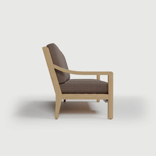 Heated Outdoor Teak Loveseat 