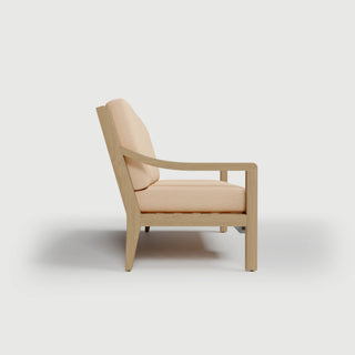 Heated Outdoor Teak Loveseat 