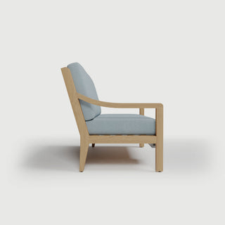 Heated Outdoor Teak Loveseat 