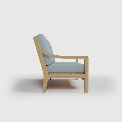 Heated Outdoor Teak Loveseat 