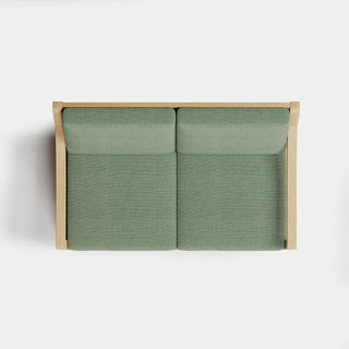 Heated Outdoor Teak Loveseat 