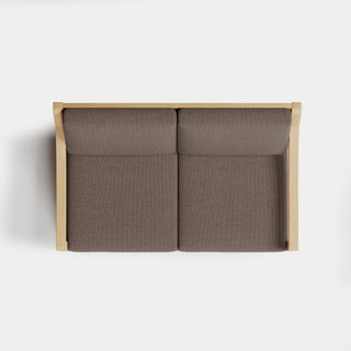 Heated Outdoor Teak Loveseat 