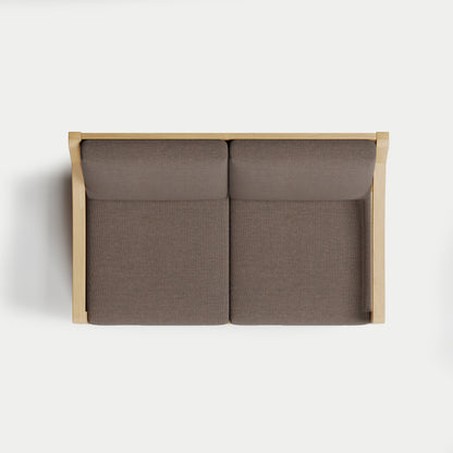 Heated Outdoor Teak Loveseat 